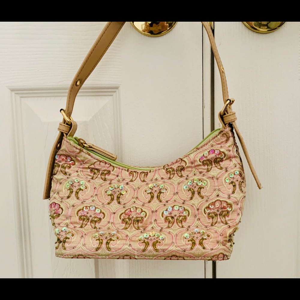 Small Green and Pink Purse
